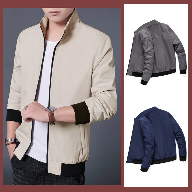 เสื้อแจ็คเก็ต Bomber Jacket Casual Business Jacket Flight Jacket Windbreaker Motor Jacket