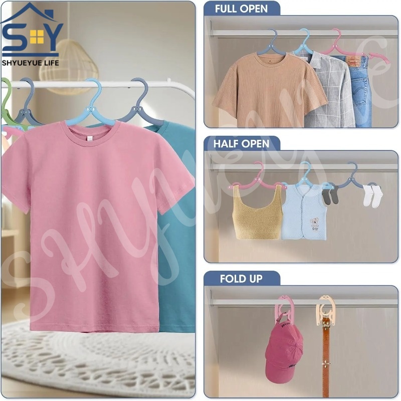 1ชิ้นเดินทางไม้แขวนแบบพกพาพับแขวนออแกไนเซอร์เครื่องใช้ในบ้าน สิ่งจําเป็น ราวตากผ้า - รูปที่ 5