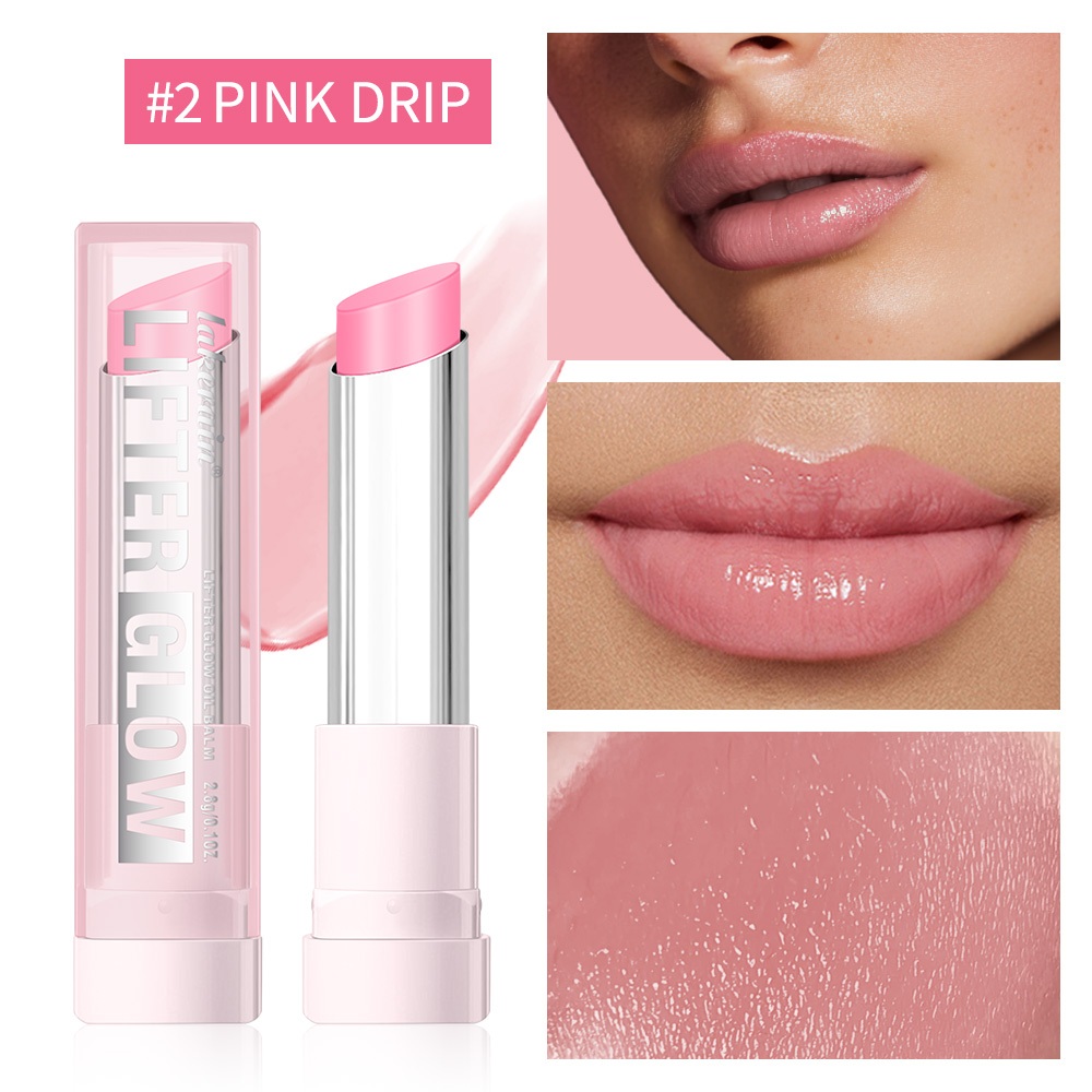 Lakerain Lifter Lip Glaze Oil Balm,Water Gloss Lip Gloss Peach Quench Lipstick,24H Non-Sticky Shine,