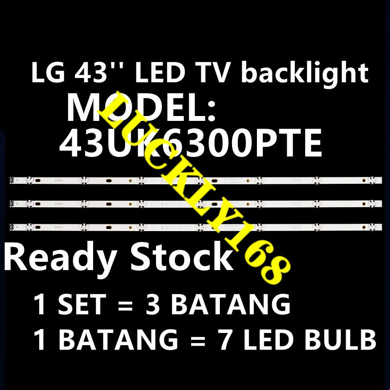 43UK6300PTE LG 43 INCH LED TV BACKLIGHT ( LAMPU TV ) 43" LED BACKLIGHT 43UK6300 43UJ630 / 43UJ652