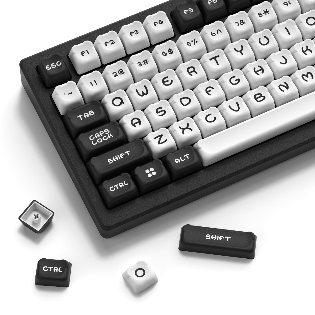 Womier 122 คีย์ Custom MDA โปรไฟล์หมี Double Shot PBT Keycaps สําหรับ Cherry Gateron MX Switches คีย์บอร์ดเครื่องกล