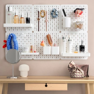 Pegboard ขาตั้งกระดานปักหมุด แผ่นวางของติดผนัง แบบติดผนัง อเนกประสงค์ DIY