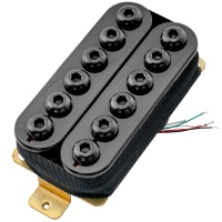 Artec HIVB Invader สไตล์ Unfied ปรับเสาหกเหลี่ยมเซรามิค Humbucker กีตาร์ไฟฟ้าสะพานรถกระบะ 16.8K, สีดํา