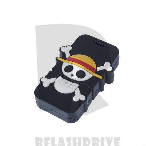 Luffy One Piece โลโก้ซิลิโคนมินิความเร็วสูงไดรฟ์กันน้ํา USB 2.0 แฟลชไดรฟ์ 1GB 2GB 4GB 8GB 16GB 32GB 64GB 128GB 2TBU ดิสก์จัดเก็บข้อมูลเข้ากันได้อย่างกว้าง