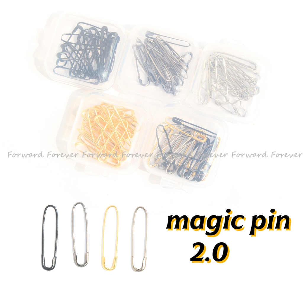 25ชิ้น/กล่องยี่ห้อใหม่ขาที่เรียบง่ายมะระอาร์เรย์ความปลอดภัยขาโลหะผสมเข็มกลัดอุปกรณ์เสริมหมุดมายากล