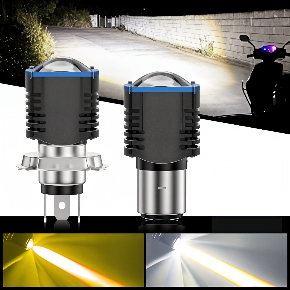 BA20D H6 LED หลอดไฟหน้ารถจักรยานยนต์/กันน้ํา/H4 1440LM 6000K สีขาว&เหลือง