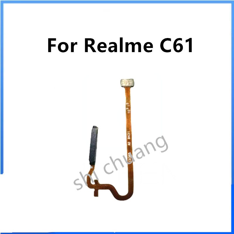 สําหรับ Realme C61 RMX3939 RMX3930 นิ้วพิมพ์ลายนิ้วมือเซ็นเซอร์ปุ่มพลังงาน flex