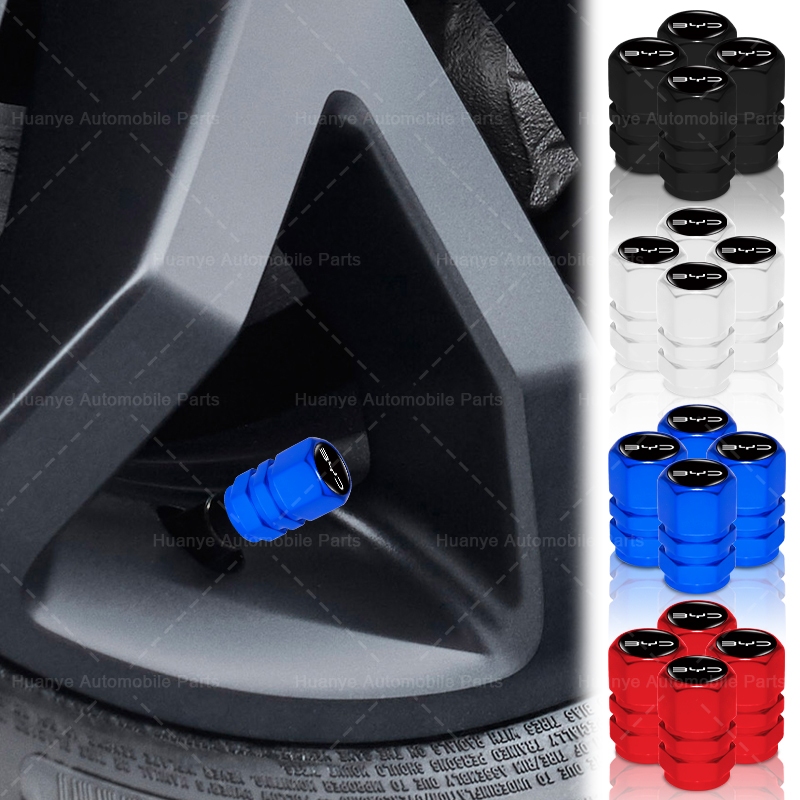 4pcs หกเหลี่ยมยางรถ Air Cap ล้อรถ Tyre Stem สําหรับ BYD Atto 3 หยวน Plus F3 E6 F0 G3 I3 Ea1 เพลง Max