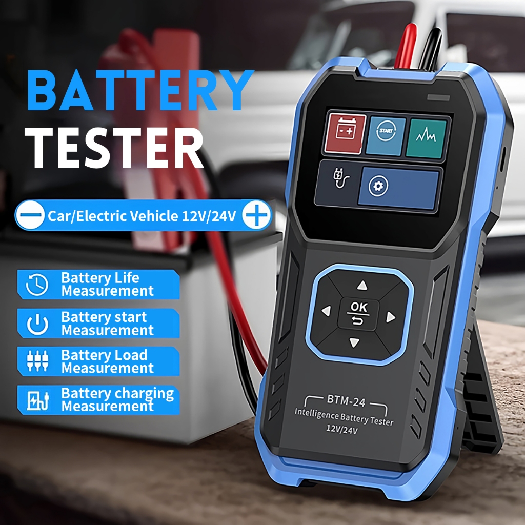 FNIRSI เครื่องทดสอบแบตเตอรี่รถยนต์ไฟฟ้าอายุการใช้งานแบตเตอรี่ความจุ 12V24V เครื่องทดสอบแรงดันไฟฟ้า