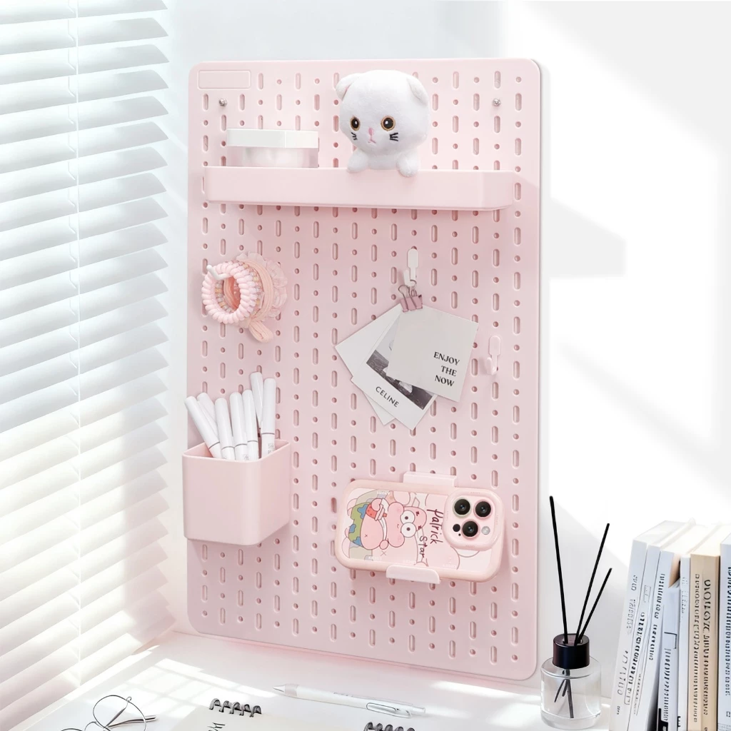 แผ่นวางของติดผนัง กระดานแขวนของ DIY pegboard