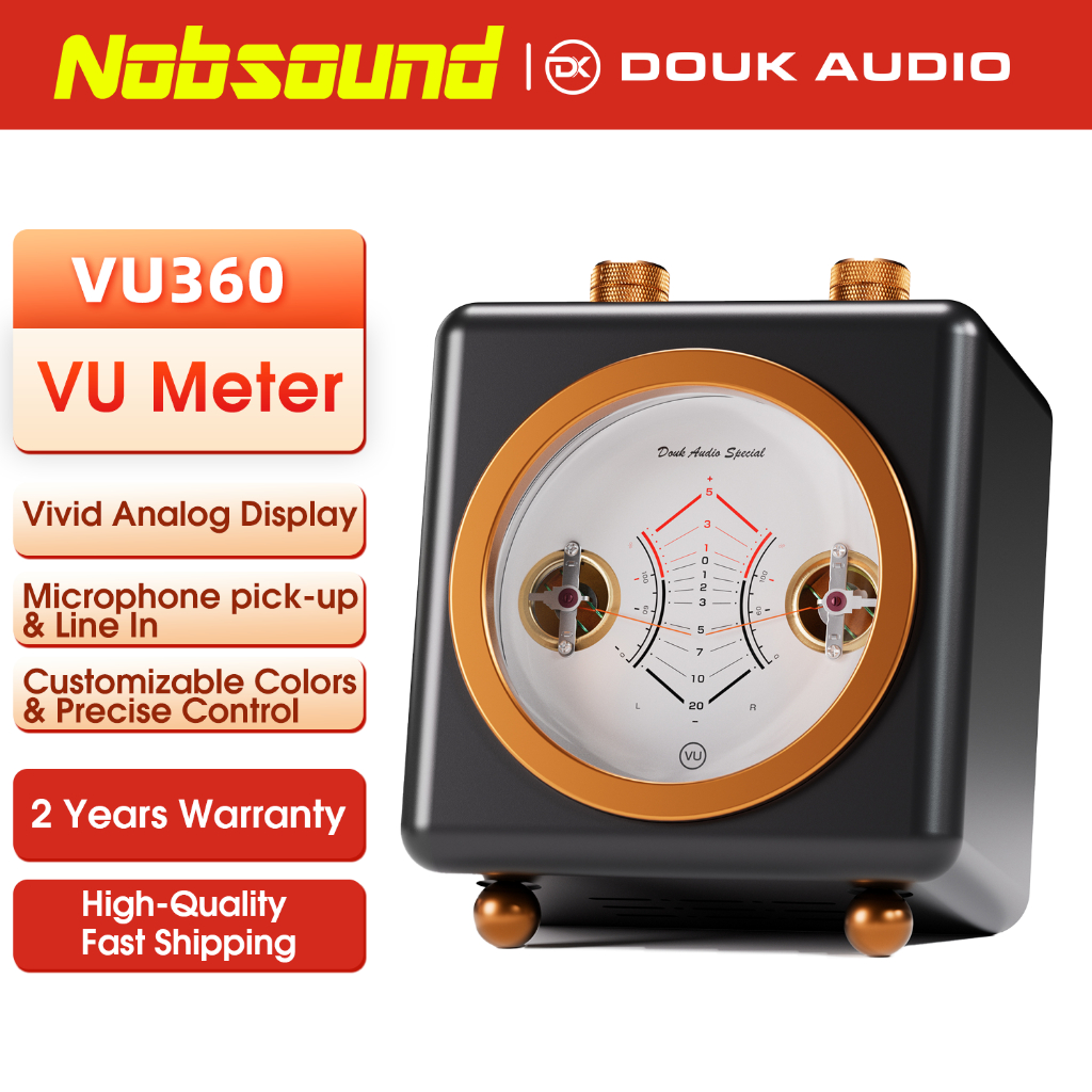 Douk Audio VU360 มาตรวัด VU แอนะล็อกวินเทจ มิวสิคสเปกตรัม ตกแต่งโต๊ะ ของขวัญบ้าน/ออฟฟิศ