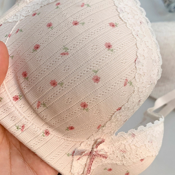 🌸Cutiepie🌸กางเกงชั้นในผู้หญิง ลูกไม้ ผ้าฝ้ายเนื้อนุ่ม ดันทรงหน้าอกเล็ก ลายน่ารัก เซ็กซี่ สวมใส่สบาย ระบายอากาศได้ดี - รูปที่ 6