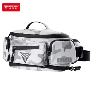 MOTOWOLF Motorcycle Cycling Fanny Pack กันน้ําขยายได้หัวเข็มขัดแม่เหล็กสะท้อนแสง 6L ความจุ