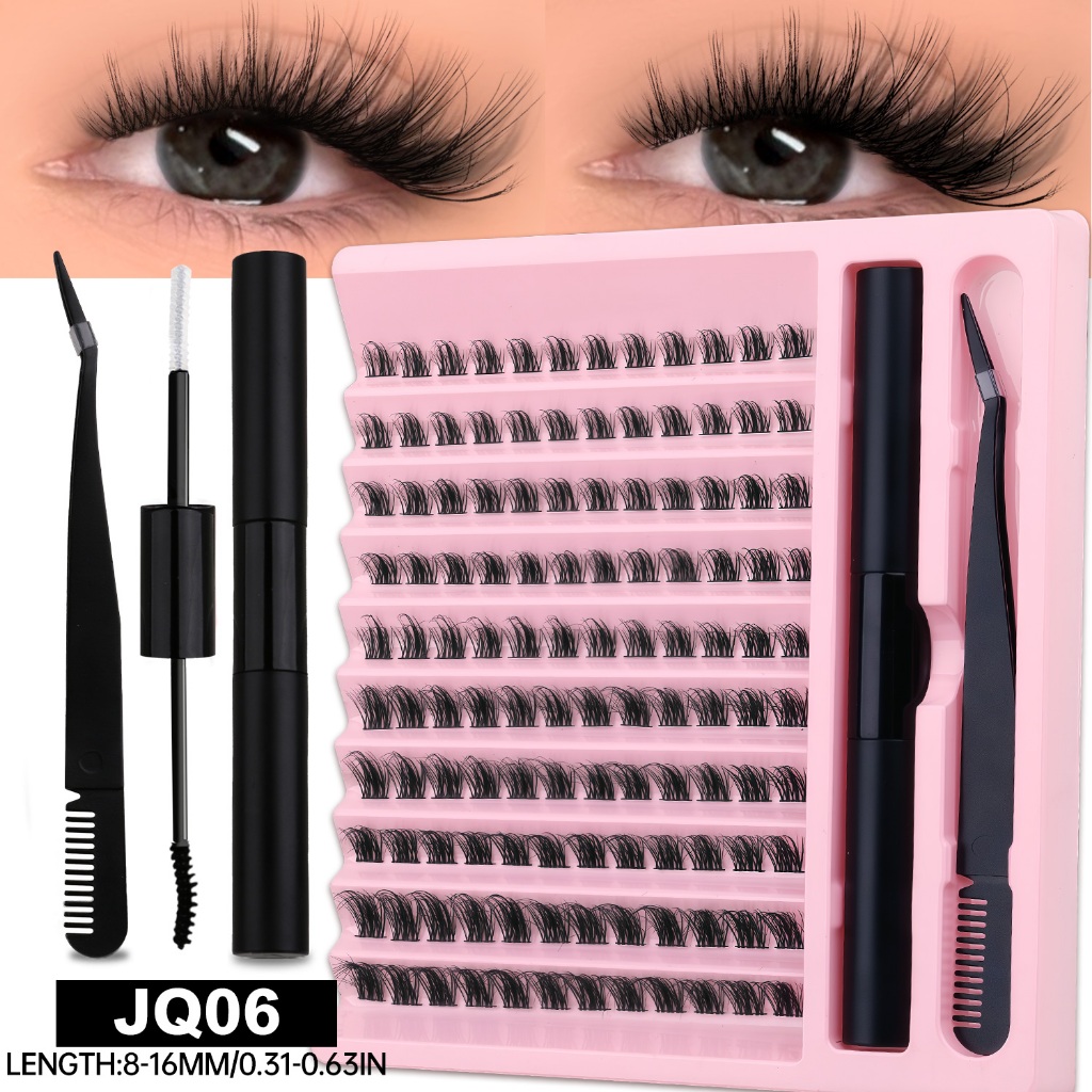 Lash Clusters Kit Lashes Clusters Bond และ Seal เครื่องมือกันน้ํา DIY ขนตาที่บ้าน