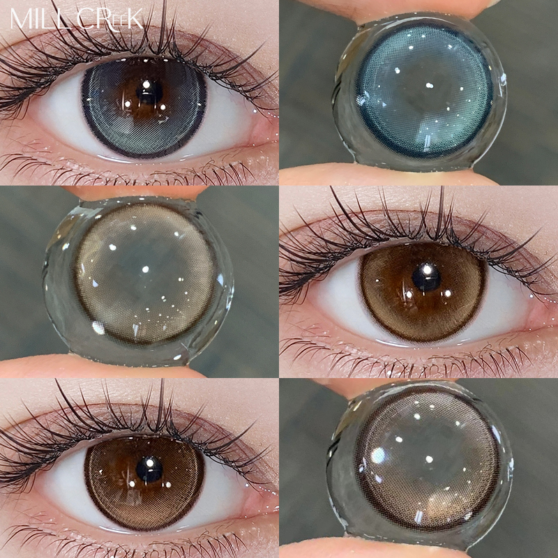 Mill Creek Hydrogel คอนแทคเลนส์ เลนส์สีdegree 0~8.00Use สําหรับหนึ่งปี 14.2mm ชุดแต่งหน้าทุกวัน