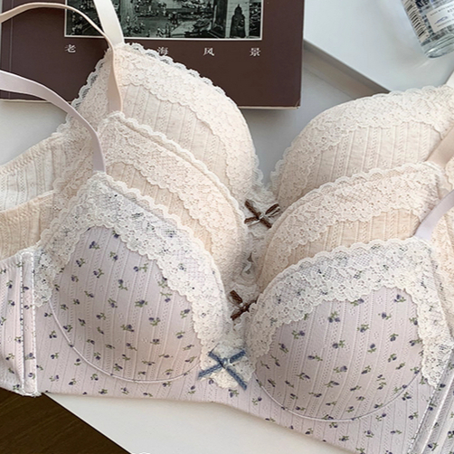 🌸Cutiepie🌸กางเกงชั้นในผู้หญิง ลูกไม้ ผ้าฝ้ายเนื้อนุ่ม ดันทรงหน้าอกเล็ก ลายน่ารัก เซ็กซี่ สวมใส่สบาย ระบายอากาศได้ดี - รูปที่ 7