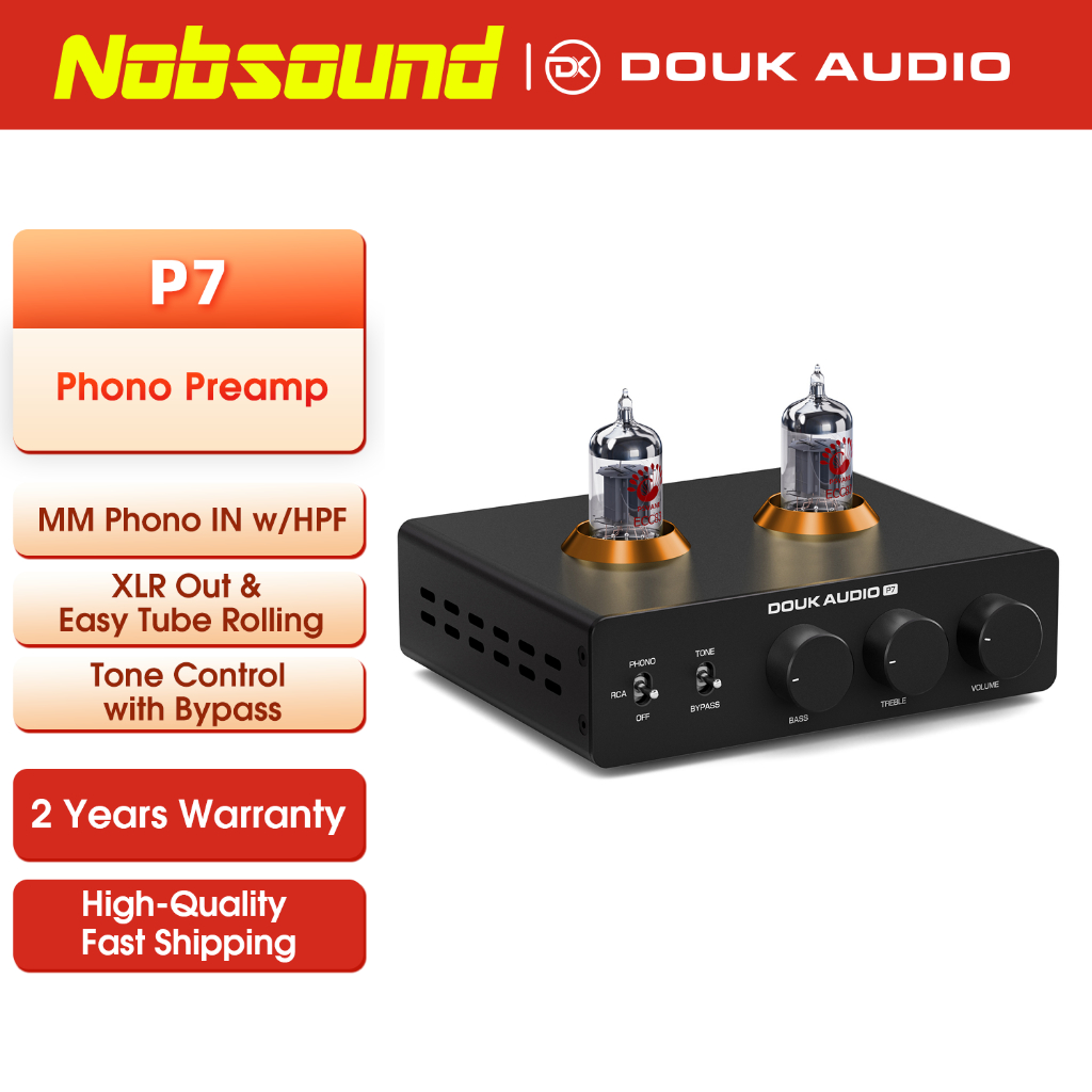 Douk Audio P7 HiFi Phono Stage Tube Preamp Audio สเตอริโอ
