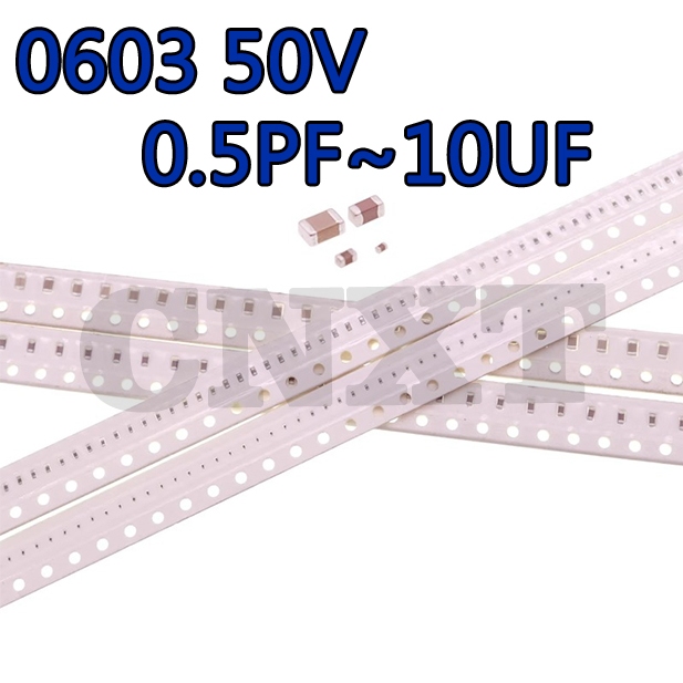 50 ~ 100PCS Patch ตัวเก็บประจุเซรามิค 50V 0.5 PF ~ 10UF 1UF 82 47 56 91PF 3.6 100NF 104K