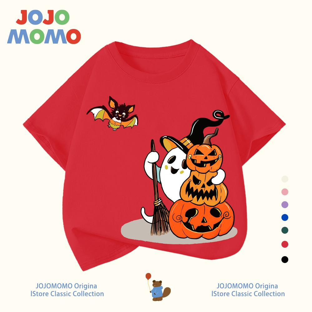 🎃จัดส่งใน 24 ชม🎃 เสื้อยืดเด็ก คอลเลกชันฮาโลวีน ลายน่ารัก ผ้าฝ้ายแท้100% นุ่มสบาย เหมาะทั้งเด็กผู้ชายและเด็กผู้หญิง