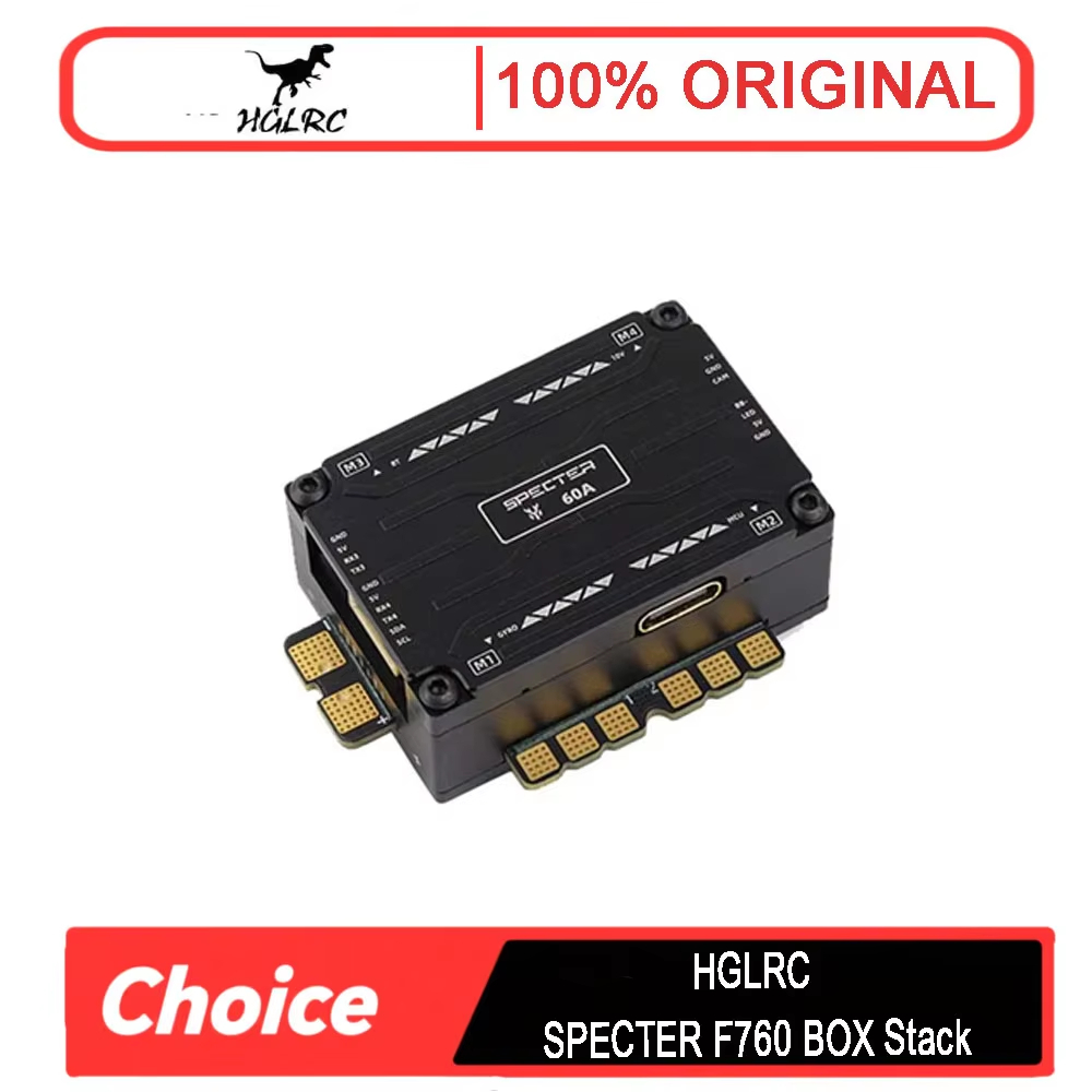 HGLRC SPECTER F760 Integrated Stack - F722 Mini V2, MPU6000, BL32 60A 3-6S ESC, STM32F722 สําหรับเคร