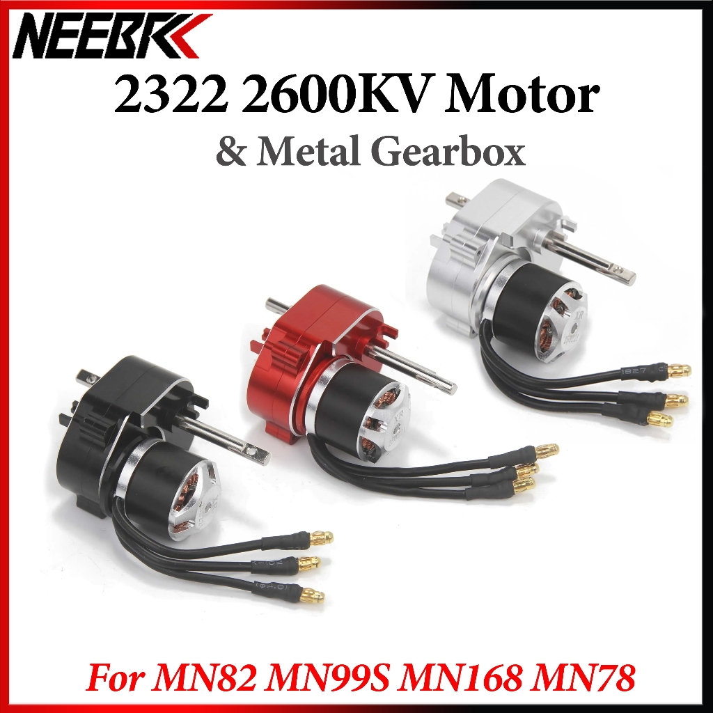NEEBRC 2322 2600KV RC Outrunner Crawler มอเตอร์ไร้แปรงโลหะเกียร์กล่องเกียร์สําหรับ MN82 MN99S MN168 MN78 รถ