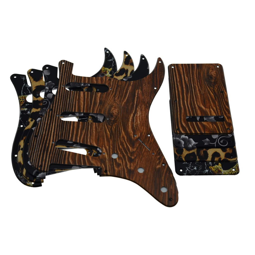 KAISH 3D พิมพ์ปิ๊กการ์ดพลาสติก ST สําหรับ Strat Guitar SSS Pickguard,ฝาครอบและสกรู Trem หลากหลายสี