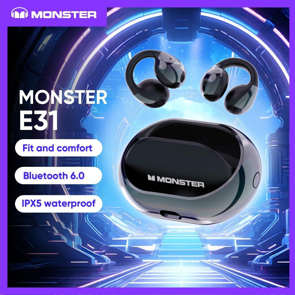 Monster AC600 หูฟังบลูทูธ | ลดเสียงรบกวน AI | เสียง Hi-Fi สุดชัด | กันน้ำ IPX5 | ดีไซน์หมุนได้