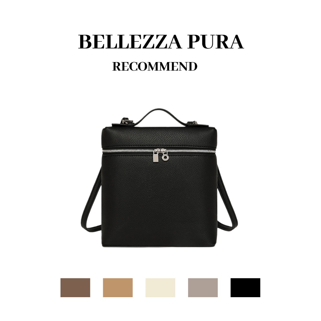 แฟชั่นเกาหลีกล่องอาหารกลางวันกระเป๋าสะพาย อิน แนวโน้มกระเป๋าเป้สะพายหลังหนังนิ่มความจุขนาดใหญ่กระเป๋าเป้สะพายหลังสไตล์วิทยาลัยที่เรียบง่ายส