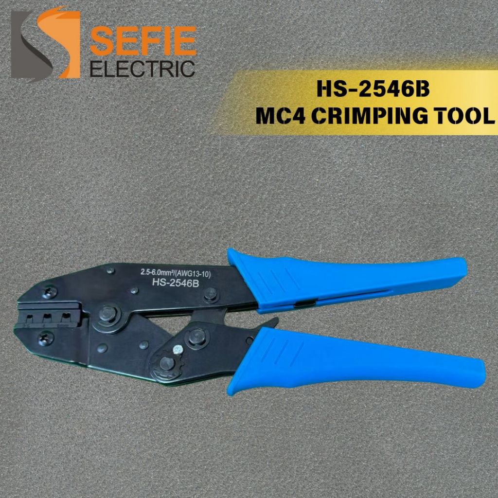 คีมย้ำสาย MC4 รุ่น HS-2546B สำหรับสายไฟโซลาร์เซลล์ ขนาด 2.5/4/6 มม²
