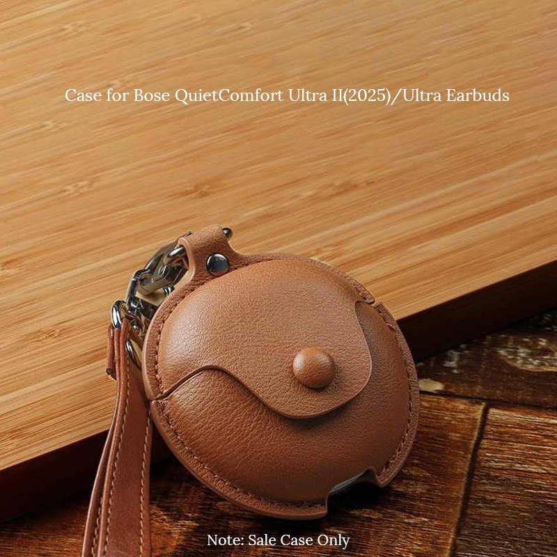 หรูหราซองหนัง PU สําหรับ Bose QuietComfort Ultra II(2025) / Ultra 2 หูฟังกันกระแทกฝาครอบป้องกันอุปกรณ์เสริมหูฟังพร้อมสายคล้องมือ