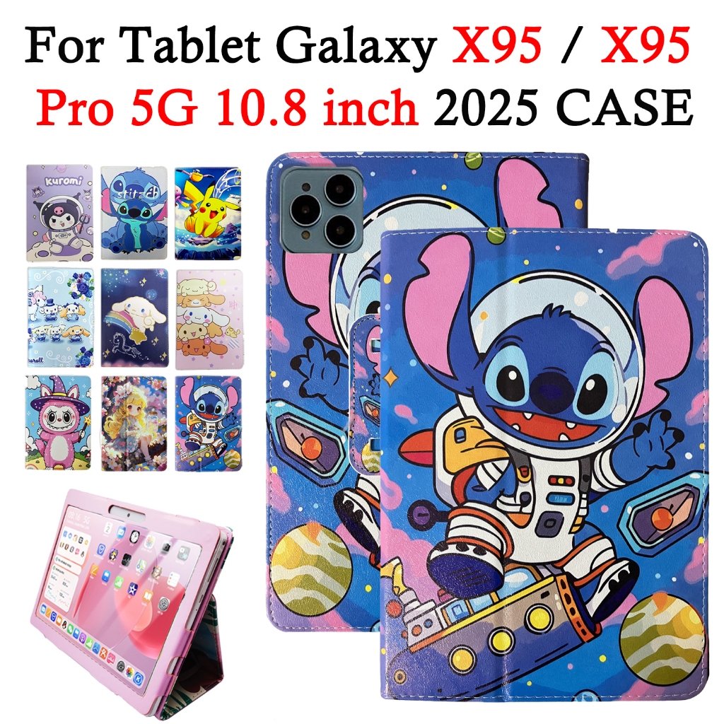 สําหรับ 5G แท็บเล็ต Galaxy X95 10.8 นิ้ว 2024 หนังการ์ตูนคุณภาพสูง X95 Pro 2025 Magnetic drop resist