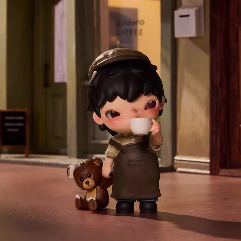 POPMART Bubble Code Special Hirono Nozoe Coffee Soda Panda Figure Pop Culture Toy