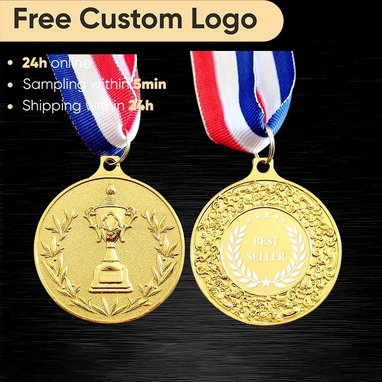 1ชิ้นฟรีการปรับแต่งใหม่5.2เซนติเมตรแหวนหญ้าถ้วยรางวัลเหรียญโรงเรียนเกมกีฬาการแข่งขันรางวัล