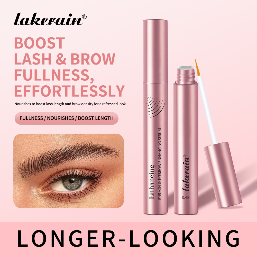 Lakerain Eyelash & Eyebrow Enhancing Serum, Natural Eyelash Enhancer - Longer, Fuller, and Thickenin