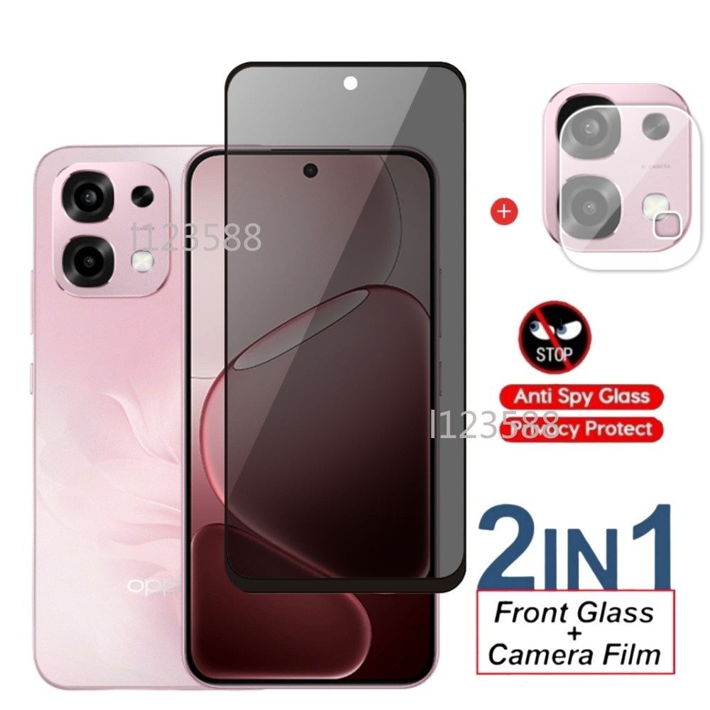 สําหรับOppoA6Pro 5G 2in1 Anti-Spyความเป็นส่วนตัวกระจกนิรภัยสําหรับOPPO A6 Pro A6Pro A6X OppoA6 A6t 5G 4G 2025 หน้าจอความเป็นส่วนตัวเลนส์กล้องป้องกันฟิล์มด้านหน้า