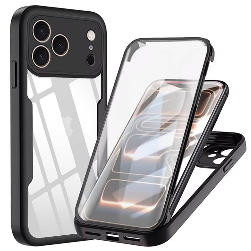 เคสใสกันกระแทก 360 องศา เคสใส เหมาะสำหรับ IPhone 17 Pro Max 16 Pro Max 15 Pro Max