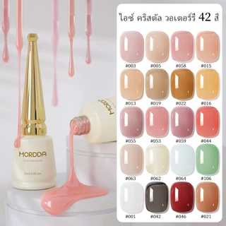 MORDDA ใหม่สีโปร่งใสสีชมพูสีน้ําตาลเจลยาทาเล็บ, ความมันวาวยาวนาน, เหมาะสําหรับร้านเล็บและใช้ครอบครัว