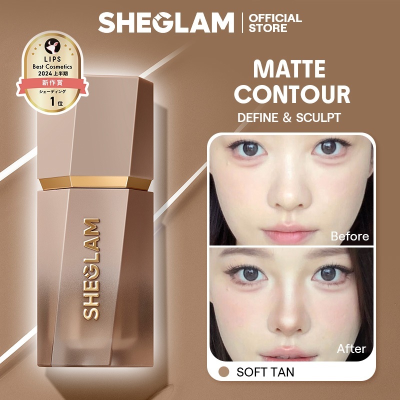 Sheglam Sun Sculpt Liquid Contour- Gel Cream Matte Contour Non- Long Lasting Highly Pigmented Natural Contouring Weightless Bronzer