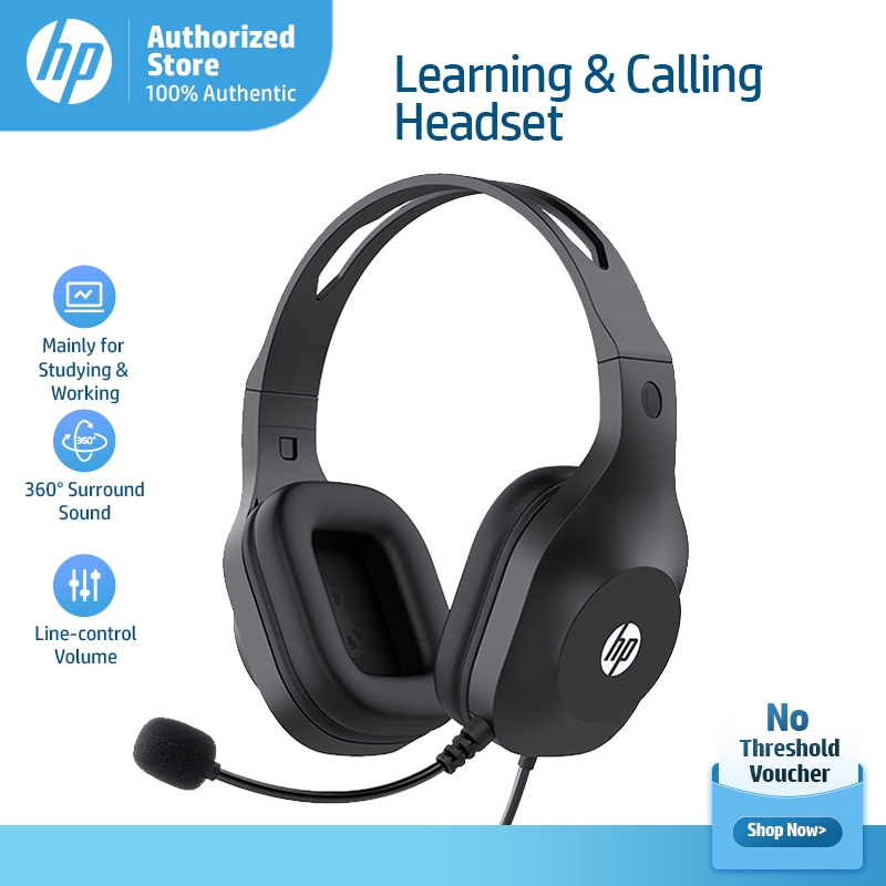 ชุดหูฟังสําหรับเล่นเกม HP | คู่ 3.5มม | เสียงเซอร์ราวด์ Deep Bass & Stereo ขนาด 40 มม. | ไมค์แยกเสีย