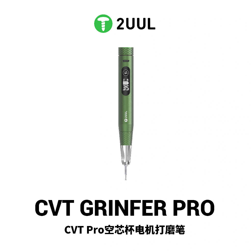 2UUL DA85 CVT Pro ปากกาเจียรมอเตอร์ Coreless 35000RPM เครื่องมือขัดปรับความเร็วสําหรับซ่อมโทรศัพท์