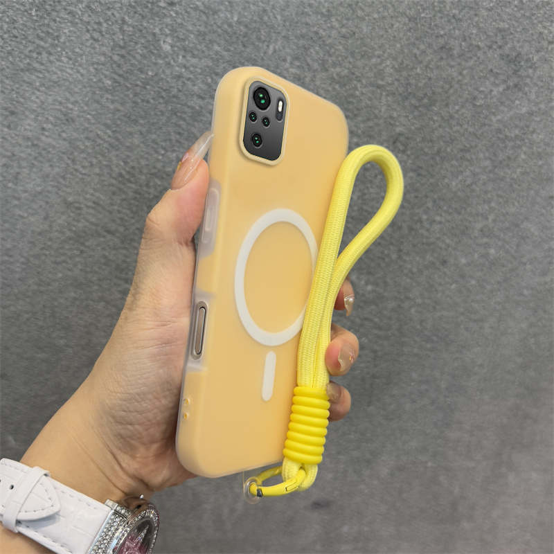 2 in 1 สําหรับ REDMI NOTE 10 10S 4G REDMI NOTE 10 PRO 4G poco x3 gt m3 pro 5g เคสโทรศัพท์ออกแบบใหม่ความงาม Jelly shell dual สีพร้อม lanyard ไร้สายแม่เหล็ก GDBSWX01