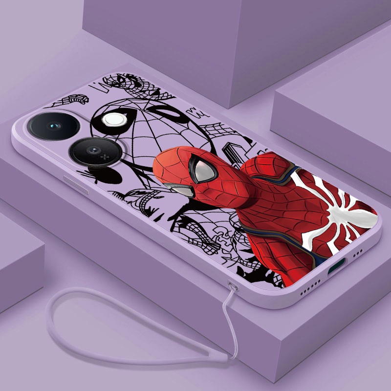 Vivo V60 Lite VIVO V60Lite Case Spider Man Marvel Silicon Case Cute Simple Case Soft Cover