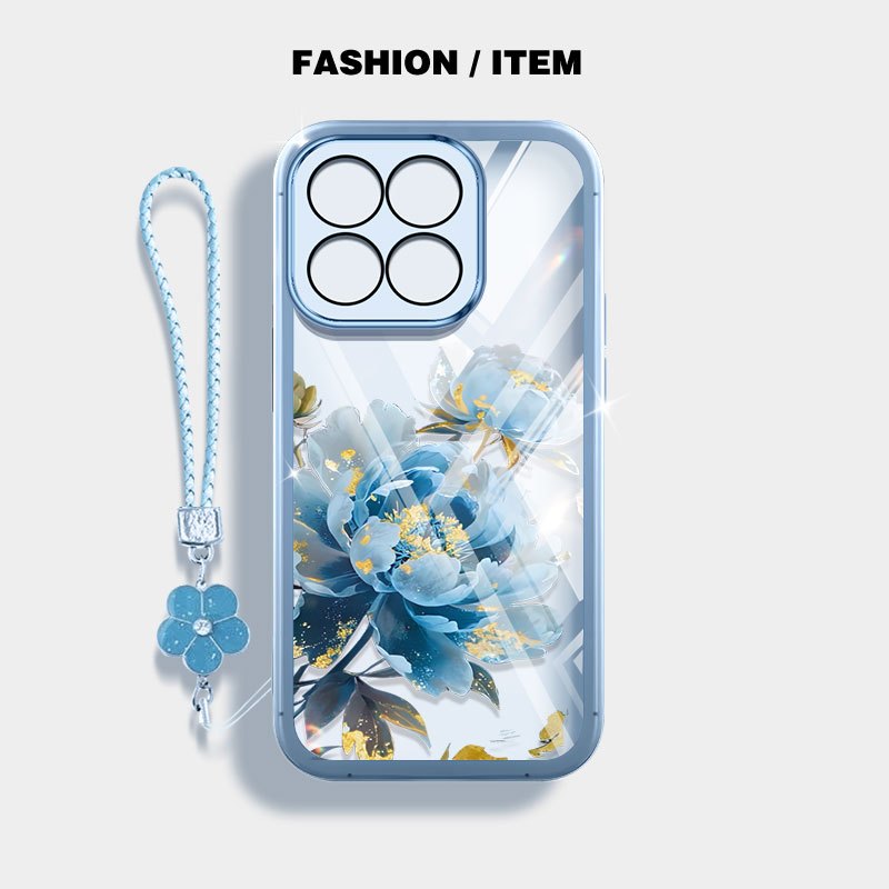 YBD เคสโทรศัพท์ใสสําหรับ Honor X7D Honor 400 Smaart X8B X8C 4G สีสันสไตล์จีน Peony ดอกไม้ Precision 