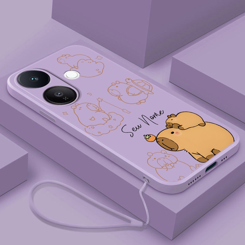 Vivo V60 Lite VIVO V60Lite Custom Name Cover Capybara Liquid Case