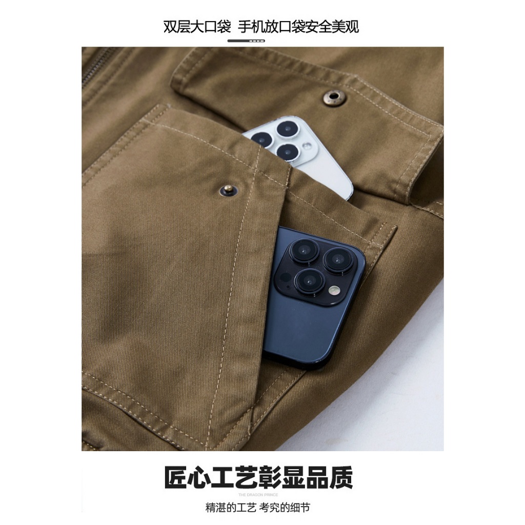 แจ็คเก็ตเบสบอล JEES SPIRIT 1941 ESTD ทำจากผ้าฝ้ายแท้ เหมาะสำหรับฤดูใบไม้ผลิและฤดูใบไม้ร่วง ใช้งานหรือลำลองได้ - รูปที่ 4