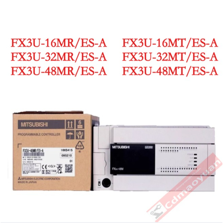 Mitsubishi PLC FX3U-16MR/ES-16MT/ES-32MR/ES-32MT/ES-48MR/ES-48MT/ES-A ตัวควบคุมที่ตั้งโปรแกรมได้