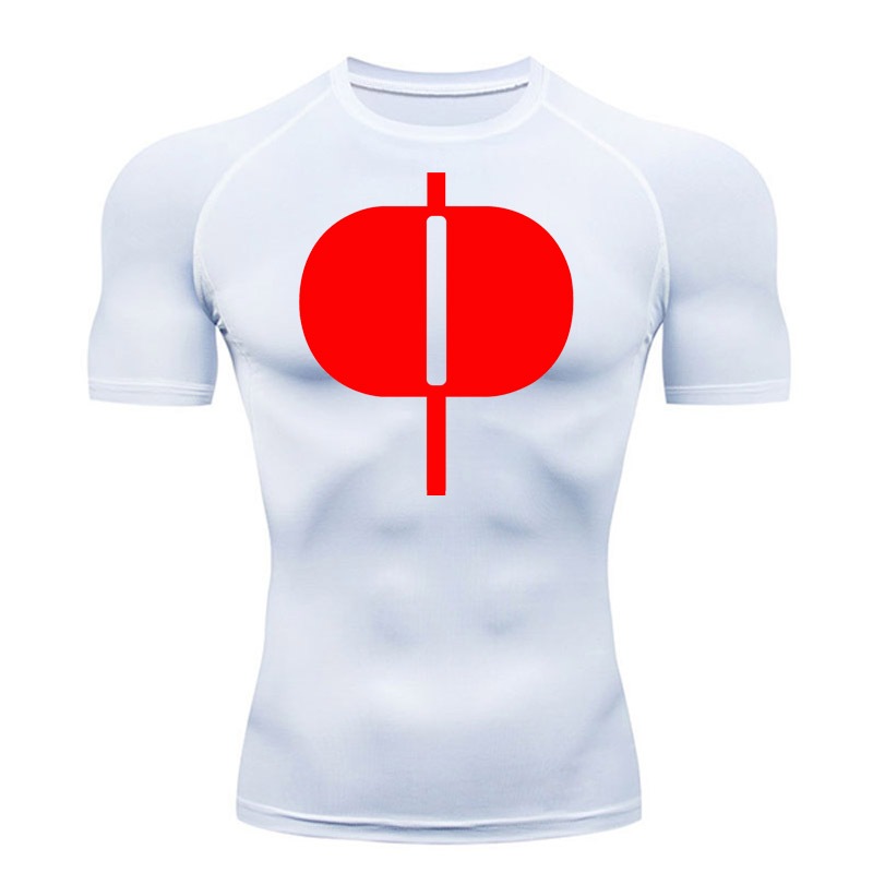 Omni-Man T-Shirt Mens Compression Short Sleeve Shirt Quick Dry White Top