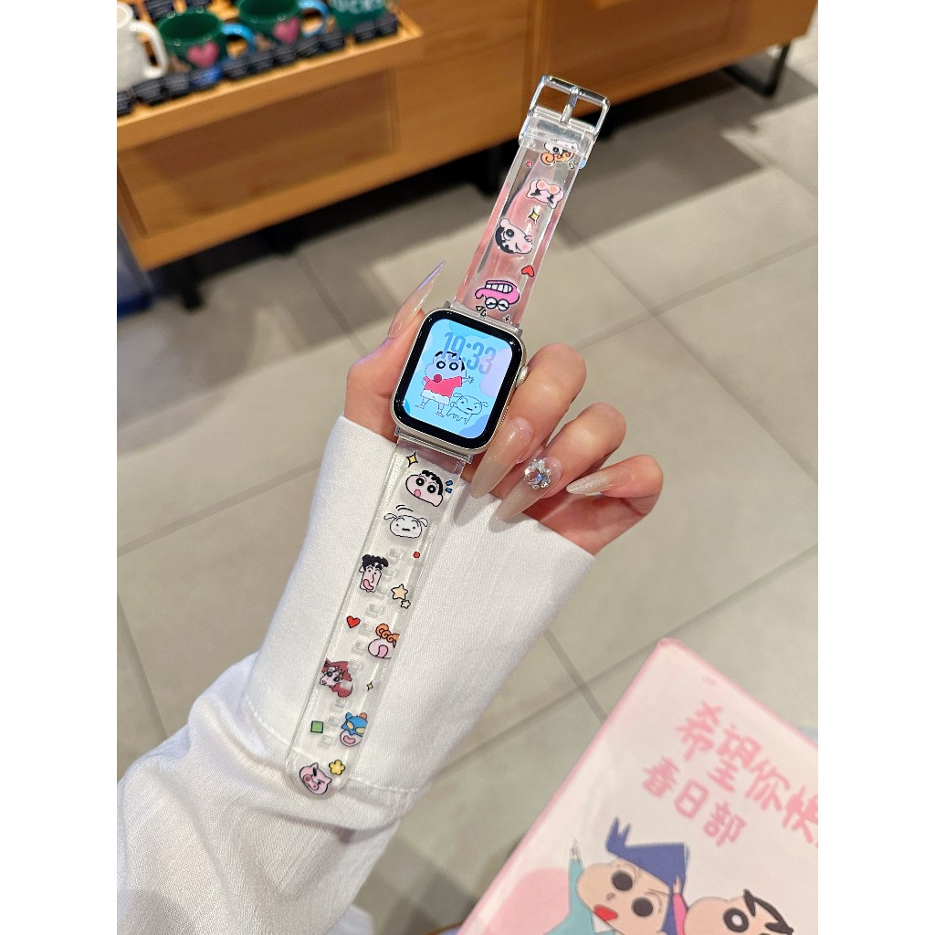 สาย TPU เหมาะสําหรับนาฬิกา Huawei fit3/4/4pro แอนิเมชั่นการ์ตูนน่ารัก Xiaomi band9pro/8pro, Redmi นาฬิกา 5/4 นาฬิกา Redmi 5Active/lite สายคล้องอุปกรณ์เสริมกันน้ํา Quick Release