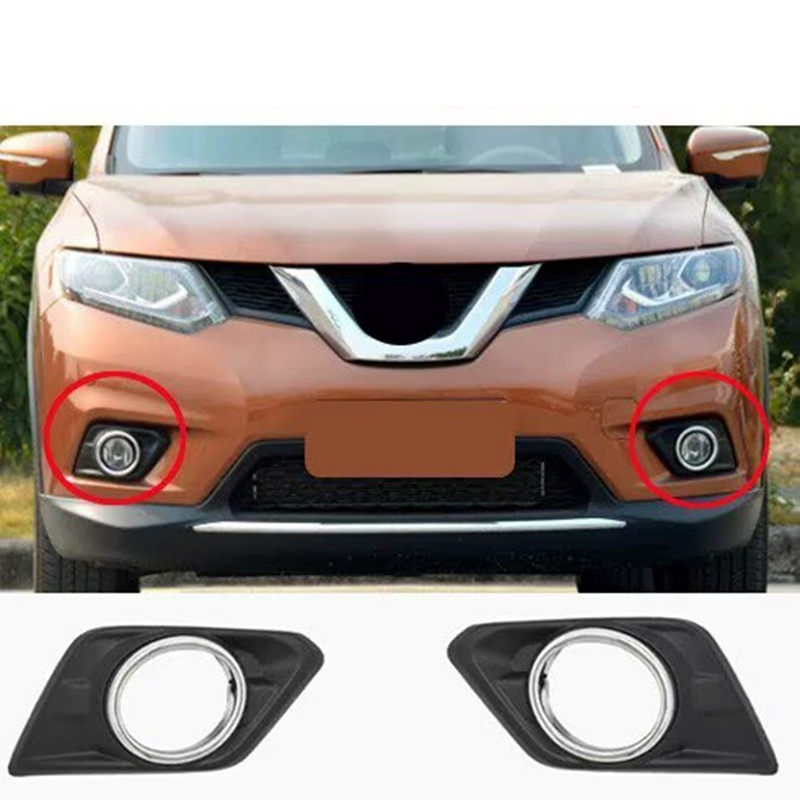 NISSAN X-TRAIL T32 2014 - 2016 FRONT BUMPER FOGLAMP FOG LIGHT LENS COVER FOG LAMP CHROME XTRAIL