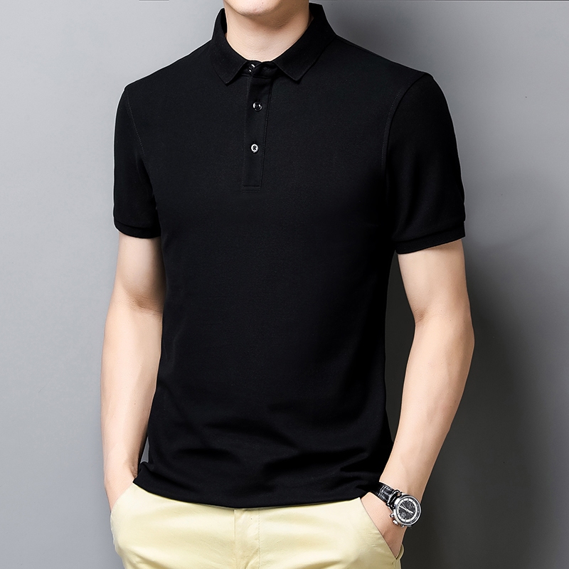 [M-5XL คุณภาพสูง] ขนาดใหญ่ฤดูร้อนโพลีเอสเตอร์ผ้าฝ้ายปกเสื้อโปโลแขนสั้นผู้ชายบางสไตล์ Breathable Quick-Drying ครึ่งแขนเสื้อ Bottoming